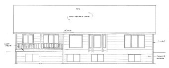 Rear Elevation for House Plan #351502