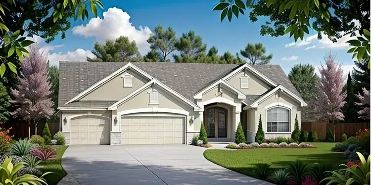 Full Rendering for House Plan #351502
