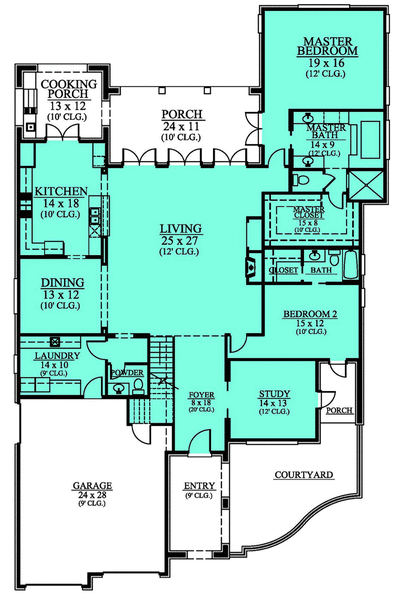 Main Floor Plan for House Plan #304873