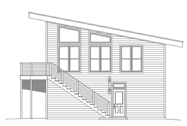 Right Elevation for House Plan #690560