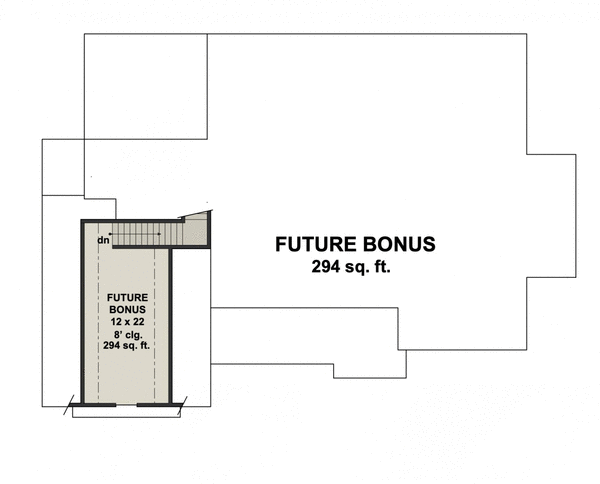 Attic Plan for House Plan #286333