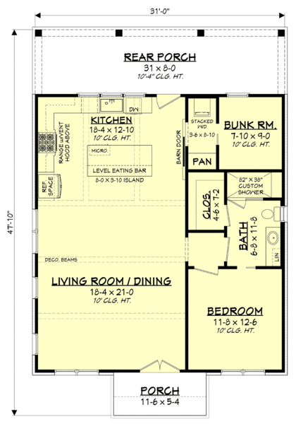 Main Floor Plan for House Plan #300701