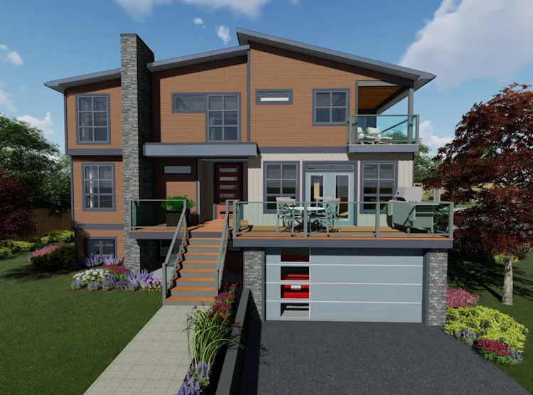 Full Rendering for House Plan #203011