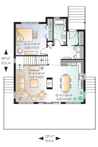 Main Floor Plan for House Plan #141031