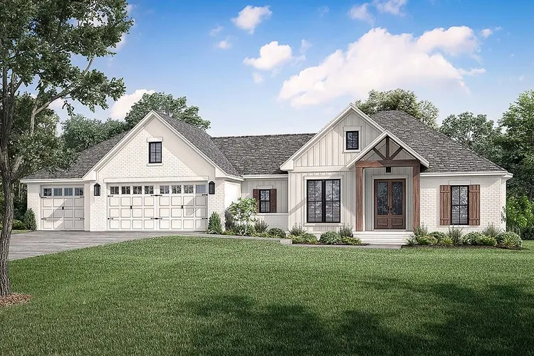 Full Rendering for House Plan #302002