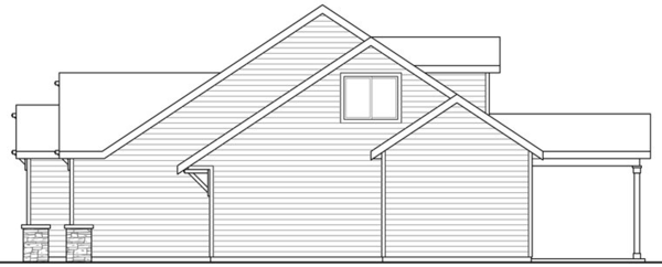 Right Elevation for House Plan #341971