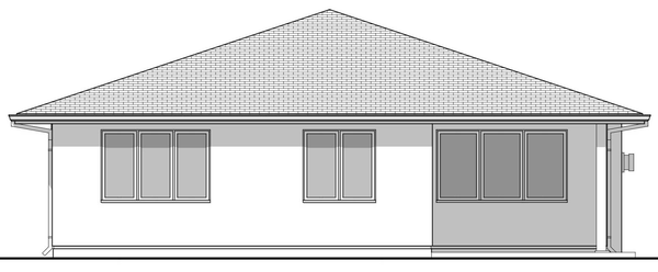 Rear Elevation for House Plan #595751