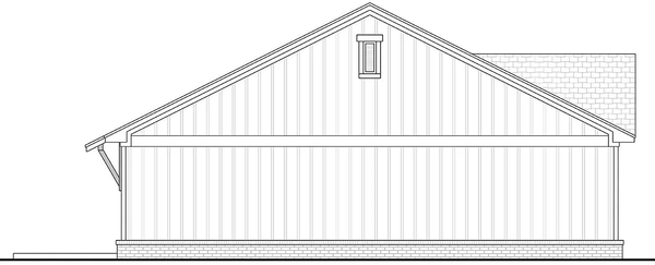 Left Elevation for House Plan #306002