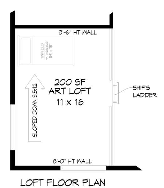 Attic Plan for House Plan #699531