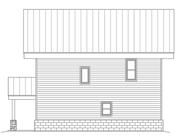 Rear Elevation for House Plan #699531