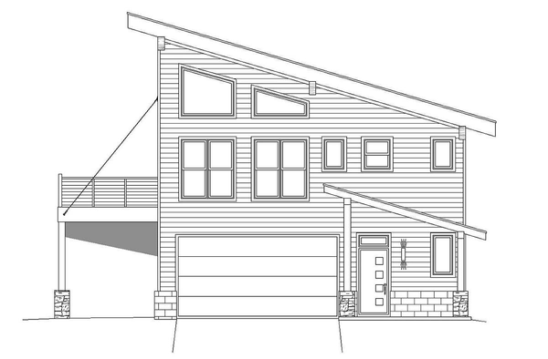 Right Elevation for House Plan #699531