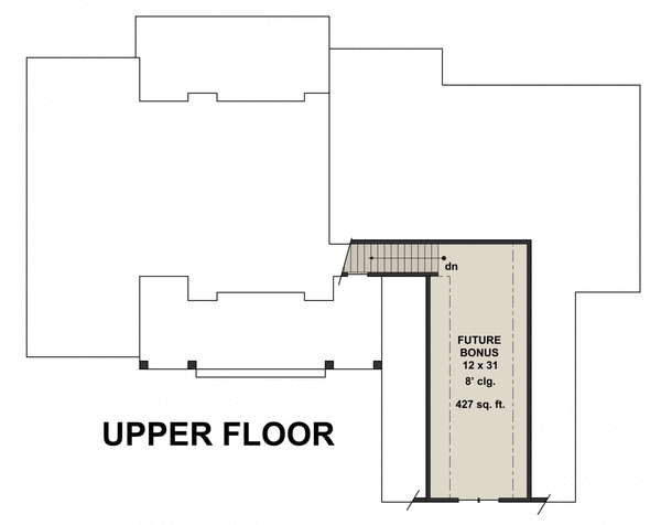 Attic Plan for House Plan #285212