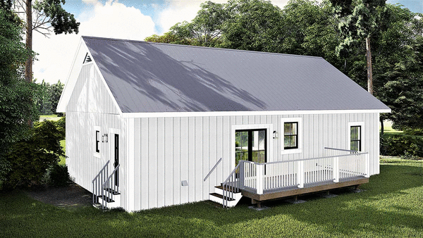 Rear Elevation for House Plan #431131