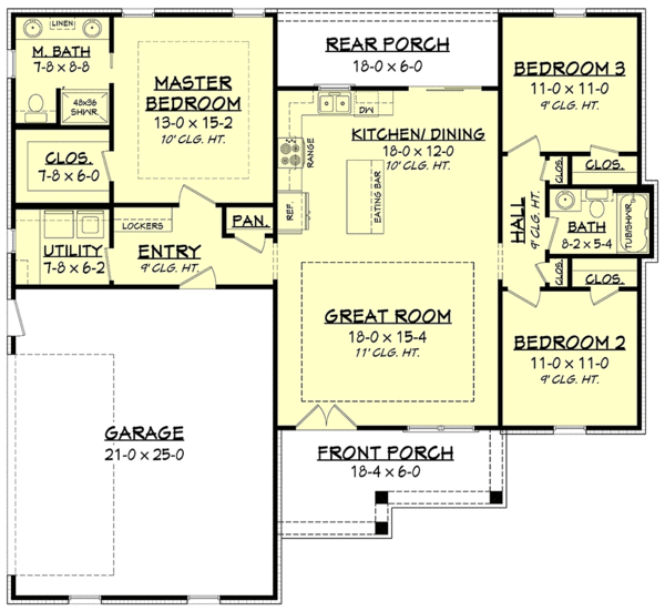 Main Floor Plan for House Plan #308931