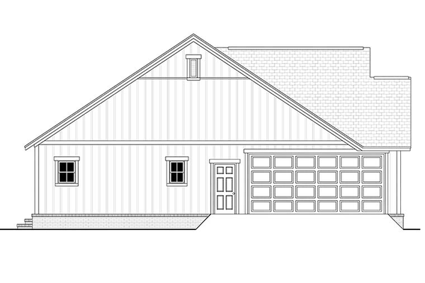 Left Elevation for House Plan #308931