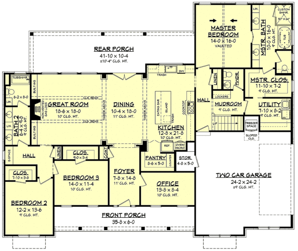 Main Floor Plan for House Plan #303552