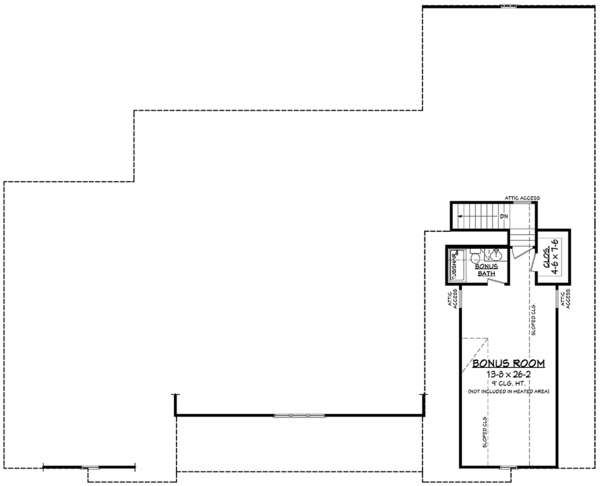 Attic Plan for House Plan #306803