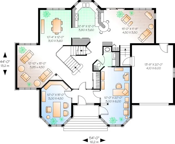 Main Floor Plan for House Plan #145082