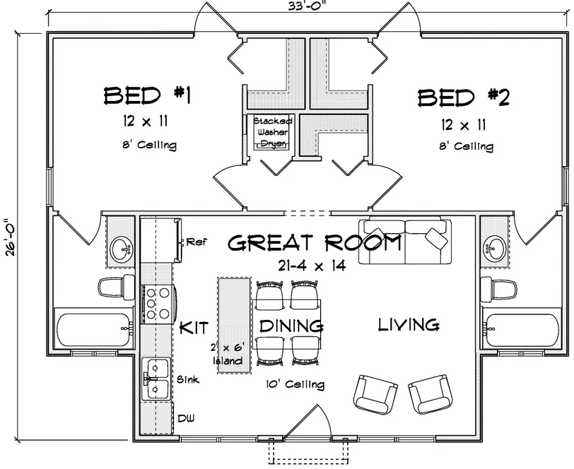 Left Elevation for House Plan #248970