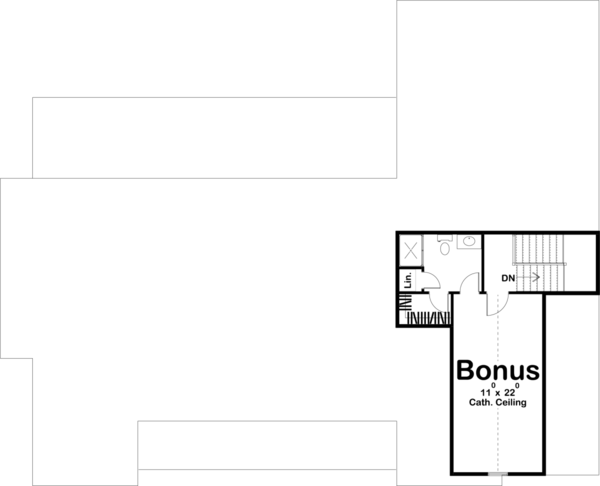 Attic Plan for House Plan #701642