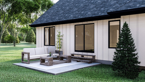 Rear Elevation for House Plan #708541