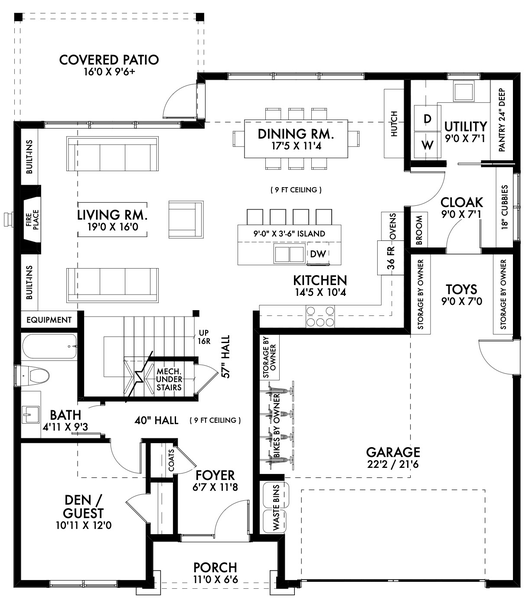Main Floor Plan for House Plan #593912