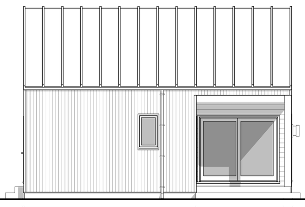Left Elevation for House Plan #594850