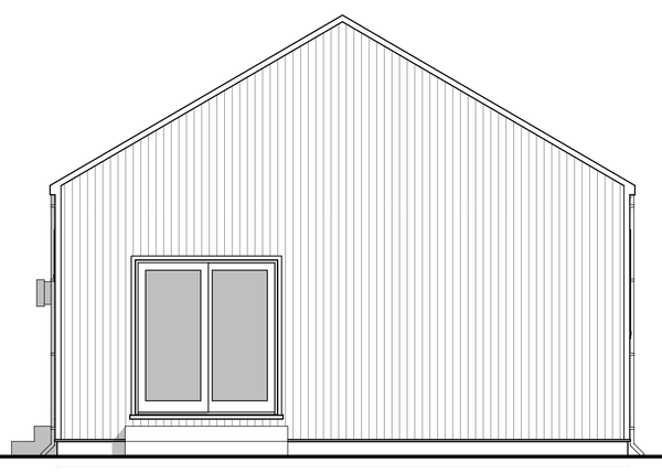 Rear Elevation for House Plan #590090