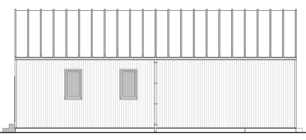 Left Elevation for House Plan #590090