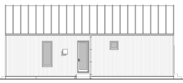 Right Elevation for House Plan #590090
