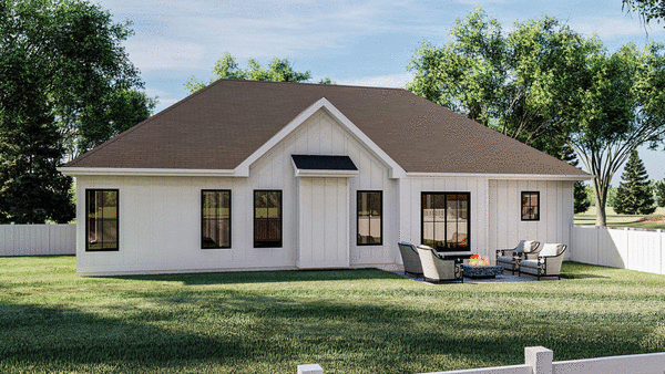 Rear Elevation for House Plan #708761