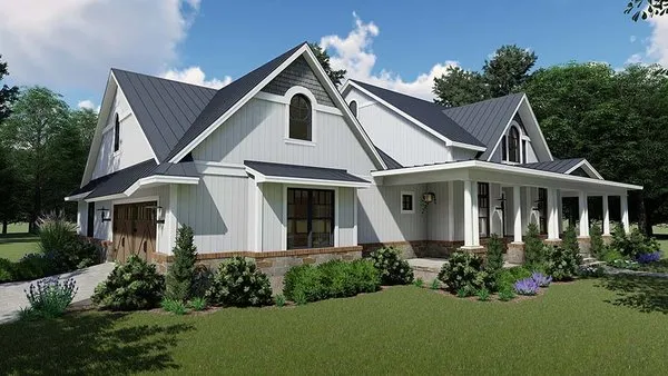 Left Elevation for House Plan #647872