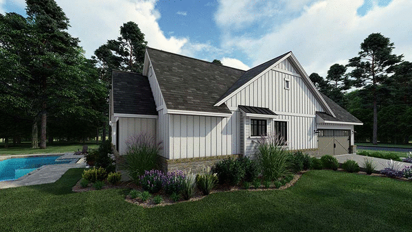 Left Elevation for House Plan #649542