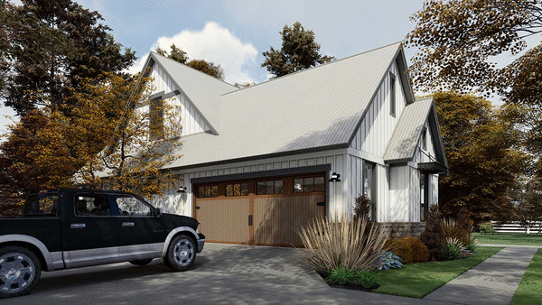 Left Elevation for House Plan #645242