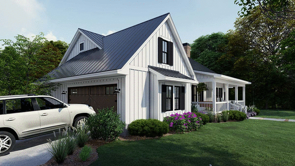 Left Elevation for House Plan #642912