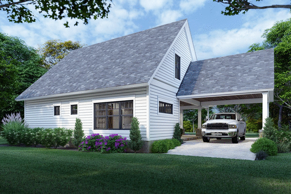 Rear Elevation for House Plan #642031