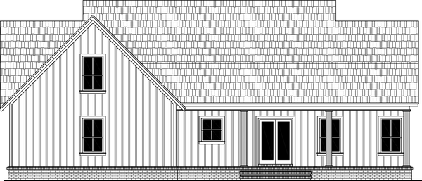 Rear Elevation for House Plan #217181