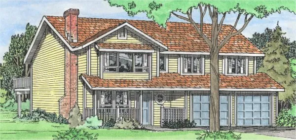 Full Rendering for House Plan #222125