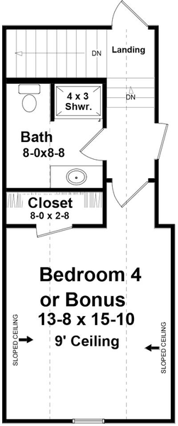 Attic Plan for House Plan #216602