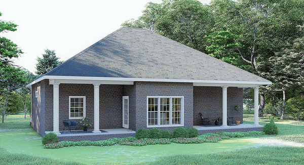Rear Elevation for House Plan #431461