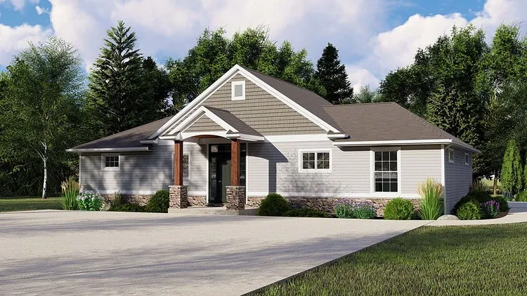 Full Rendering for House Plan #757361