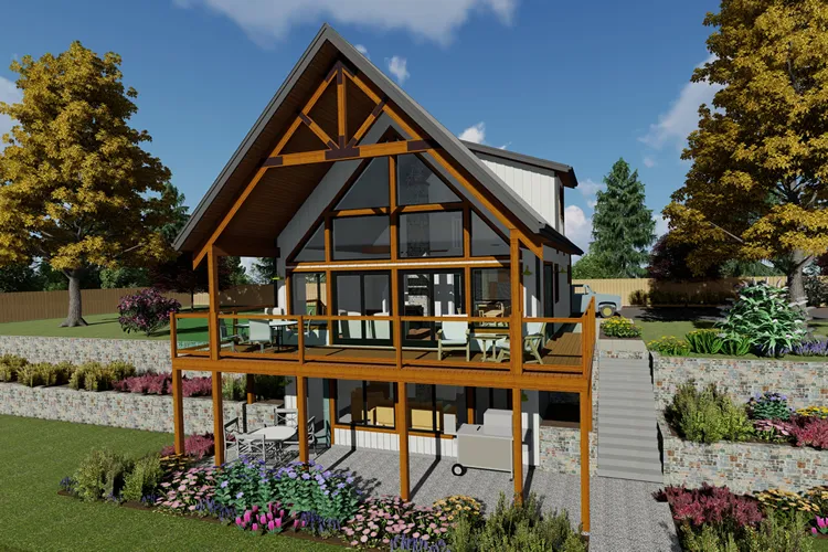 Full Rendering for House Plan #202045
