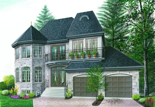 Full Rendering for House Plan #145382