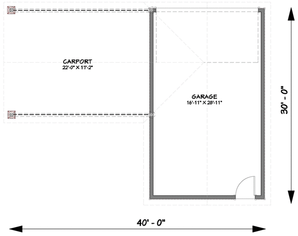 Main Floor Plan for House Plan #881004