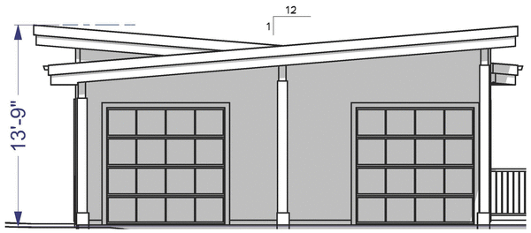 Right Elevation for House Plan #881005