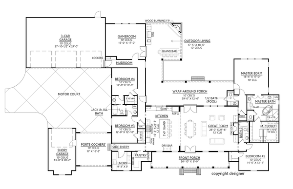 Main Floor Plan for House Plan #902723