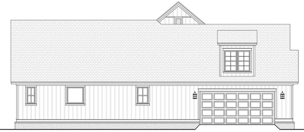 Left Elevation for House Plan #300752