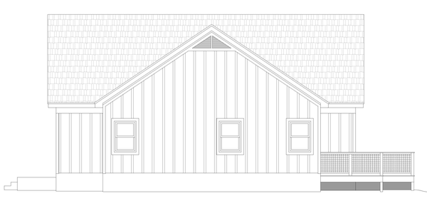 Right Elevation for House Plan #696851
