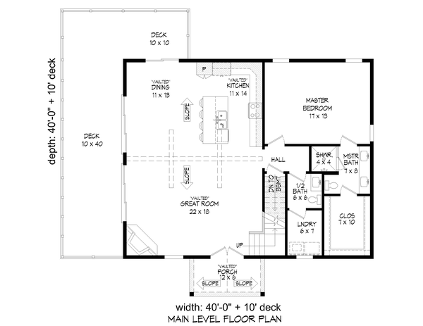 Main Floor Plan for House Plan #690771