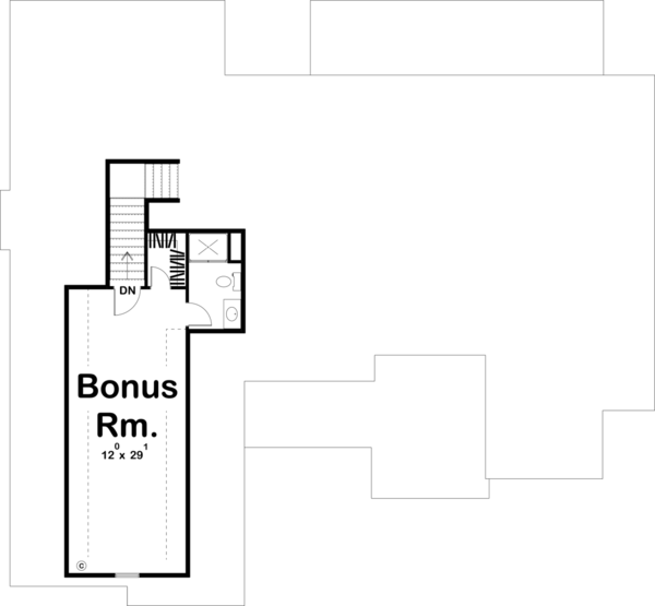 Attic Plan for House Plan #709032